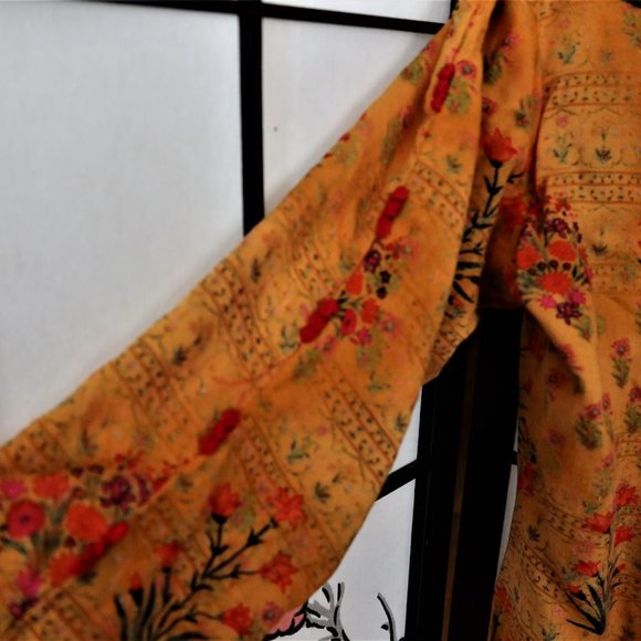 Orange and Yellow Kurta Dress Tunic Large - Picture 3 of 8